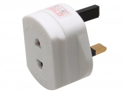 SMJ WSASKC White Shaver 2-Pin Plug Adaptor
