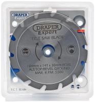 Draper 09497 Expert Tct Saw Blade - Nail Cutting 184mm x 30mm x 14 Teeth 