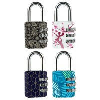 30mm wide set-your-own combination padlock; printed patterns
