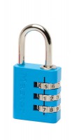 Master Lock 30mm Combination Padlock Solid Aluminium Blue Padlock