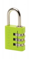 Master Lock 30mm Combination Padlock Solid Aluminium Green Padlock