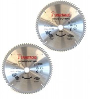 Spartacus 254 x 80T x 30mm Wood Cutting Circular Saw Blade Pack of 2