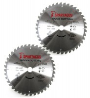 Spartacus 305 x 40T x 30mm Wood Cutting Circular Saw Blade Pack of 2