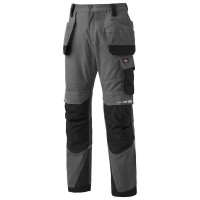 Dickies DP1005 Pro Holster Knee Pad Work Trousers - Grey/Black - 38S