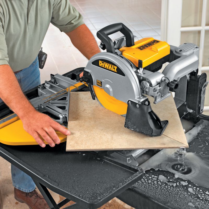 DeWalt Reconditioned D24000 110V Wet Tile Cutter Saw with Slide Table 1600W D24000Q LX