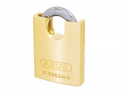 ABUS Padlock 50mm Brass Close Shackled 65 Series Carded - ABU6550C