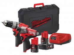 Milwaukee M12 CPP2C-422C Fuel Twin Pack 12 Volt 1 x 4.0Ah/1 x 2.0Ah Li-Ion
