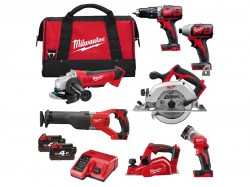 Milwaukee M18 BPP7A-402B FUEL™ Power Pack 7 Piece Kit 18 Volt 2 x 4.0Ah Li-Ion