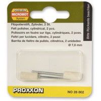 Proxxon 28802 Felt Polishers, cylinder, 2 pcs. NO 28 802