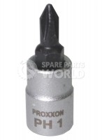 Proxxon 23730 33mm  Philips Screwdriver Bit PH1 with 1/4\" Socket