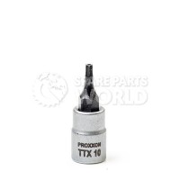 Proxxon 23754 33mm Long 1/4\" TTX 10 Screwdriver bits with frontal hole