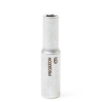 Proxxon 23770 1/4\" 6mm Chrome-Vanadium Steel Deep Socket