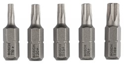 Bosch T 10; T 15; T 20; T 25; T 30; 25 mm 5piece screwdriver bit pack, Extra Hard version (Torx�)