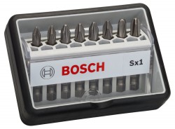Bosch 8piece Robust Line screwdriver bit set Sx, Extra Hard version 49 mm, 8piece