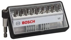 Bosch 18+1piece Robust Line screwdriver bit set L, Extra Hard version 25 mm, 18+1piece