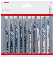 Bosch Jigsaw blade Set 10 pcs Wood+Metal