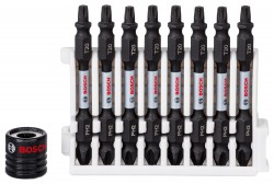 Bosch Impact Double Ended Bit Pack 65mm, 8xPH2T20 + Magnetic Sleeve Pick & Clic