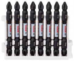 Bosch Impact Double Ended Bit Pack 65mm, 8xPH2 Pick & Clic