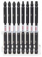 Bosch Impact Double Ended Bit Pack 110mm, PH2, PH2, PZ2, PZ2, T15, T20, T25, T30 Pick & Clic