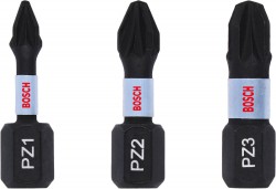 Bosch Impact Control Set PZ1/2/3, 25mm, 3pc