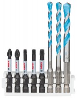 Bosch Hex9 MultiConstruction Mixed Pack 5,6,8mm; Impact Power Bit 50mm PH2, PZ2, T20, T25, T30 Pick & Clic