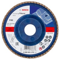 Bosch X431 flap disc, Standard for Metal 115 mm, 22.23 mm, G40