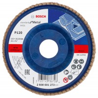 Bosch X431 flap disc, Standard for Metal 115 mm, 22.23 mm, G120