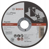 Bosch Best for Inox  Rapido Long Life straight cutting disc AS 60 V BF 41, 125 mm, 22,23 mm, 1,0 mm