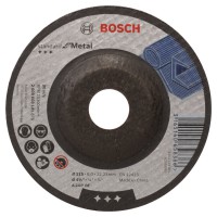 Bosch Standard for Metal grinding disc with depressed centre A 24 P BF, 115 mm, 22,23 mm, 6,0 mm