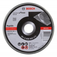 Bosch Standard for Inox  Rapido straight cutting disc WA 60 T BF, 125 mm, 22,23 mm, 1,0 mm x 10