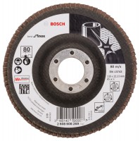 Bosch Flap disc X581, Best for Inox 115 mm, 22.23 mm, G80