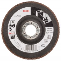 Bosch Flap disc X581, Best for Inox 125 mm, 22.23 mm, G40