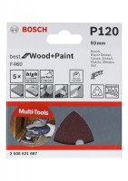 Bosch F460 Sanding Sheet Best for Wood and Paint, G180, 93mm