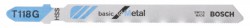 Bosch Jigsaw blade T 118 G Basic for Metal