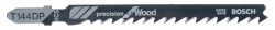 Bosch Jigsaw blade T 144 DP Precision for Wood