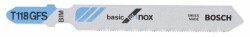 Bosch Jigsaw blade T 118 GFS Basic for Inox