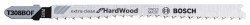 Bosch Jigsaw blade T 308 BOF Extraclean for Hard Wood