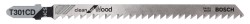 Bosch Jigsaw blade T 301 CD Clean for Wood