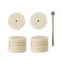 Proxxon 28798 Felt polishing discs, 22 mm diameter, 10 pcs. + arbor NO 28 798