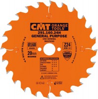 CMT Portable Saw Blade (Univ.) 160mm Diameter 20mm Bore 24 Teeth