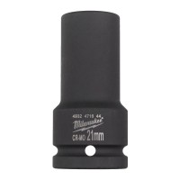 Milwaukee SHOCKWAVE� IMPACT DUTY  3/4\" Impact Socket Long 21mm - 1pc