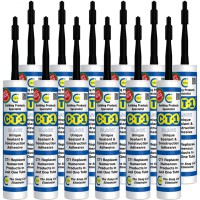 C-TEC CT1 Black Sealant & Construction Adhesive Box Of 12 Tubes
