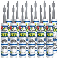 C-TEC CT1 Grey Sealant & Construction Adhesive Box Of 12 Tubes