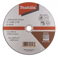 Makita D-18792 Thin Inox Stainless Steel Cutting Disc 230mm x 2 x 22.23mm