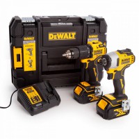 DeWalt Reconditioned DCK2062M2T 18 Volt XR Li-Ion Cordless Brushless Combi Drill & Impact Driver Twin Pack 2 x 4.0ah Bat