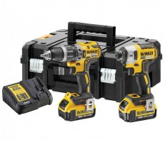 DeWalt DCK266M2T 18 Volt XR Li-Ion Cordless Brushless Combi Drill Driver & Impact Driver Twinpack 2 x 4.0Ah Batteries