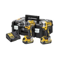 DeWalt Reconditioned DCK266M2T 18 Volt XR Li-Ion Cordless Brushless Combi Drill Driver & Impact Driver Twinpack 2 x 4.0A