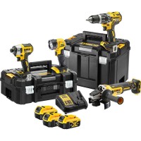 DeWalt DCK484M3TQ-GB Reconditioned 18V XR 4pc Kit 4Ah TSTAK