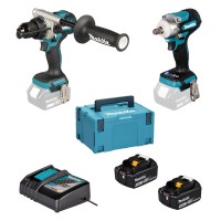 Makita DLX2590TJ 2 Piece Combi Kit LXT 2 x 5Ah Batteries