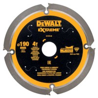 DeWalt 190mm x 30mm 4T Extreme PCD Fibre Cement Circular Saw Blade - DT1472-QZ